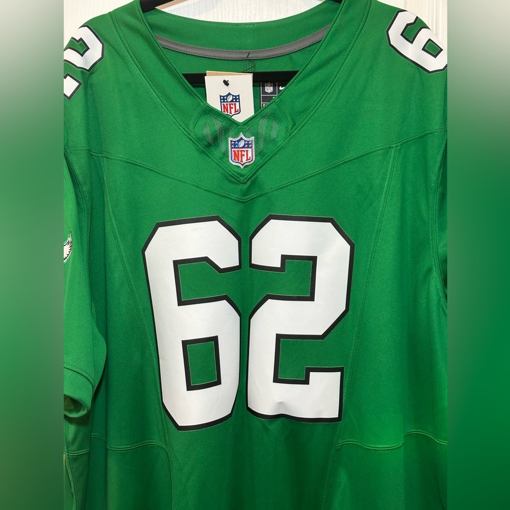 Jason Kelce #62 Nike DRI-FIT Eagles Stitched Kelly Green Football Jersey 3XL - Picture 3 of 12